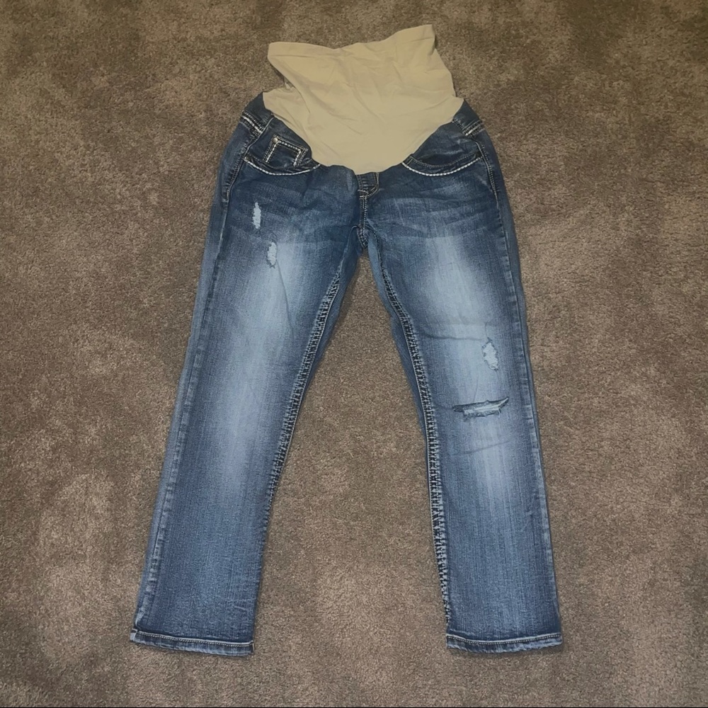Indigo Blue Maternity Skinny Jeans Size Medium
